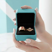 Ruby Birthstone Ring Set in 14k Yellow Gold-Evani Jewelry