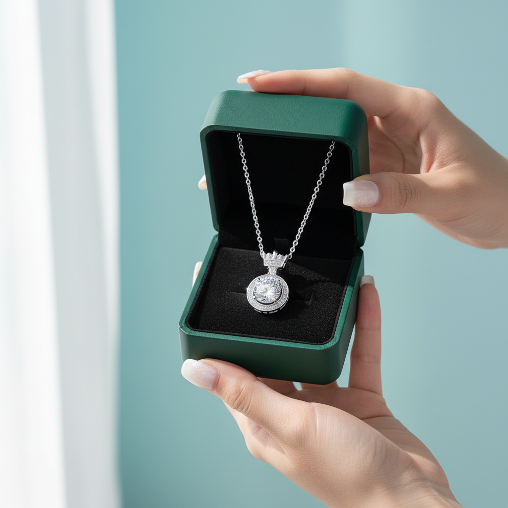Princess Crown 1.0 ct Diamond Option Necklace