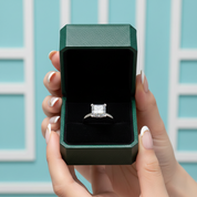 Princess Cut 1ct Sparkling Diamond OptionClassic 4 Claw Engagement Ring - Evani Naomi Jewelry