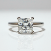 Princess Cut 1ct Sparkling Diamond Option Classic 4 Claw Engagement Ring - Evani Naomi Jewelry