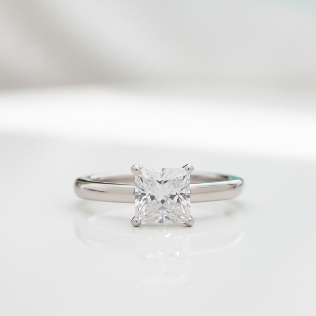 Princess Cut 2ct Diamond OptionEngagement Ring - Evani Naomi Jewelry
