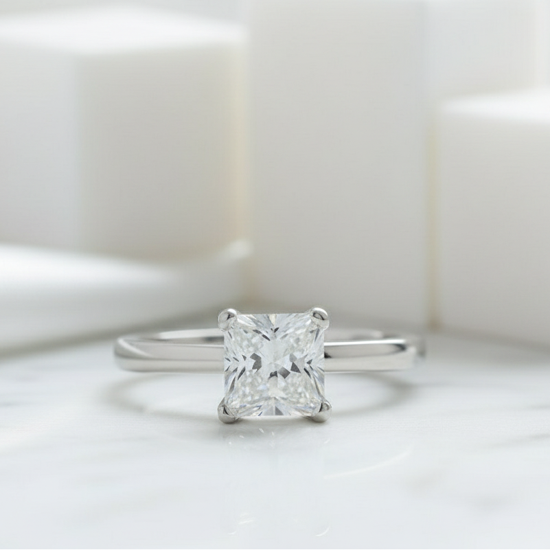Princess-cut 1.00 ct Diamond Engagement Ring-Evani Jewelry