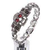 Punk Blue and Red Skull Gothic Bracelet-Evani Naomi Jewelry