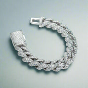 Punk Diamond Cuban Link Chain Bracelet-Evani Naomi Jewelry