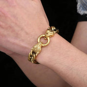 Punk Double Wolf Head Vintage Bracelet-Evani Naomi Jewelry