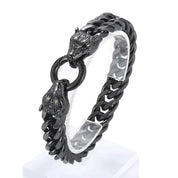 Punk Double Wolf Head Vintage Bracelet-Evani Naomi Jewelry