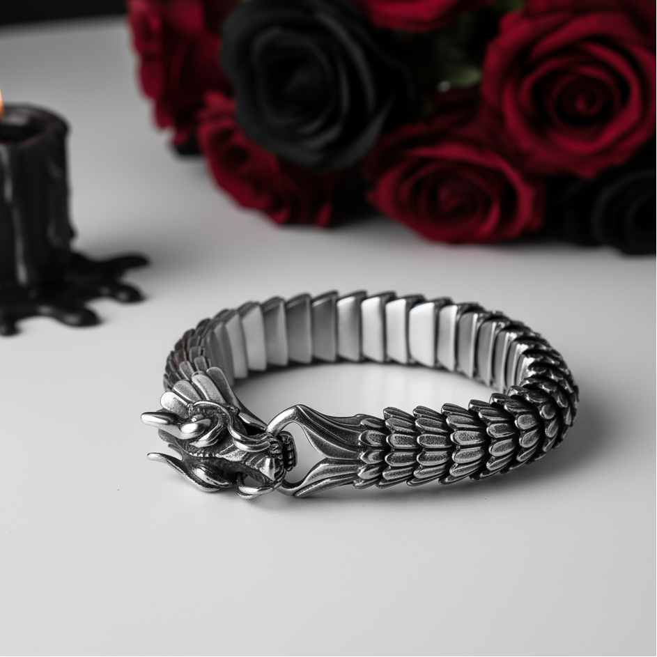 Punk Dragon Amulet Bracelet-Evani Naomi Jewelry