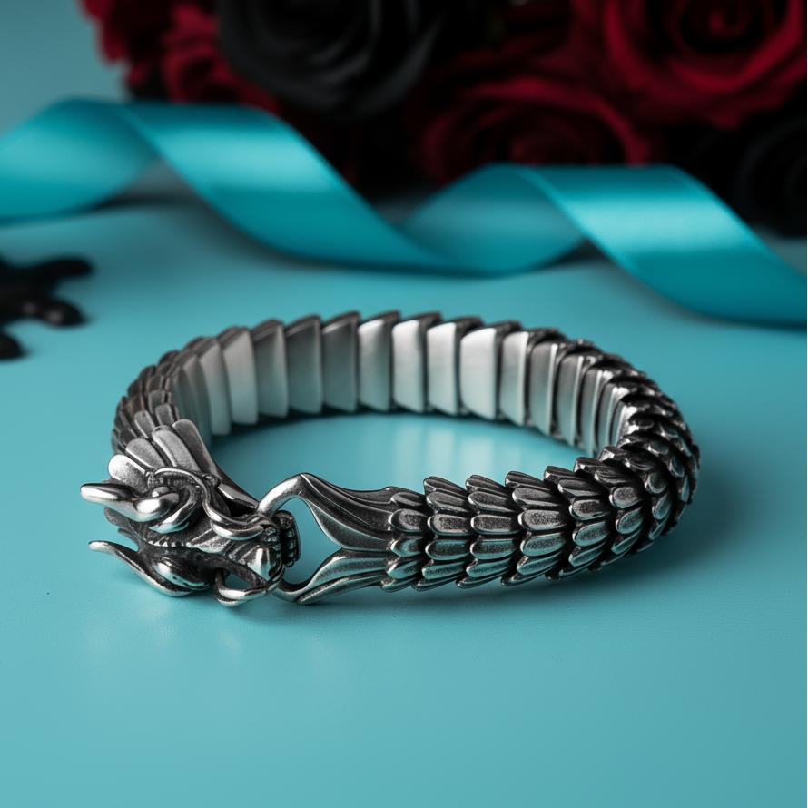 Punk Dragon Amulet Bracelet-Evani Naomi Jewelry