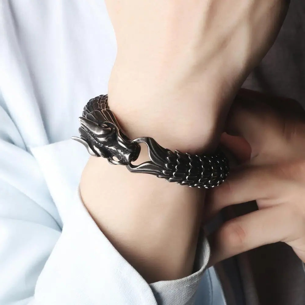Punk Dragon Amulet Bracelet-Evani Naomi Jewelry