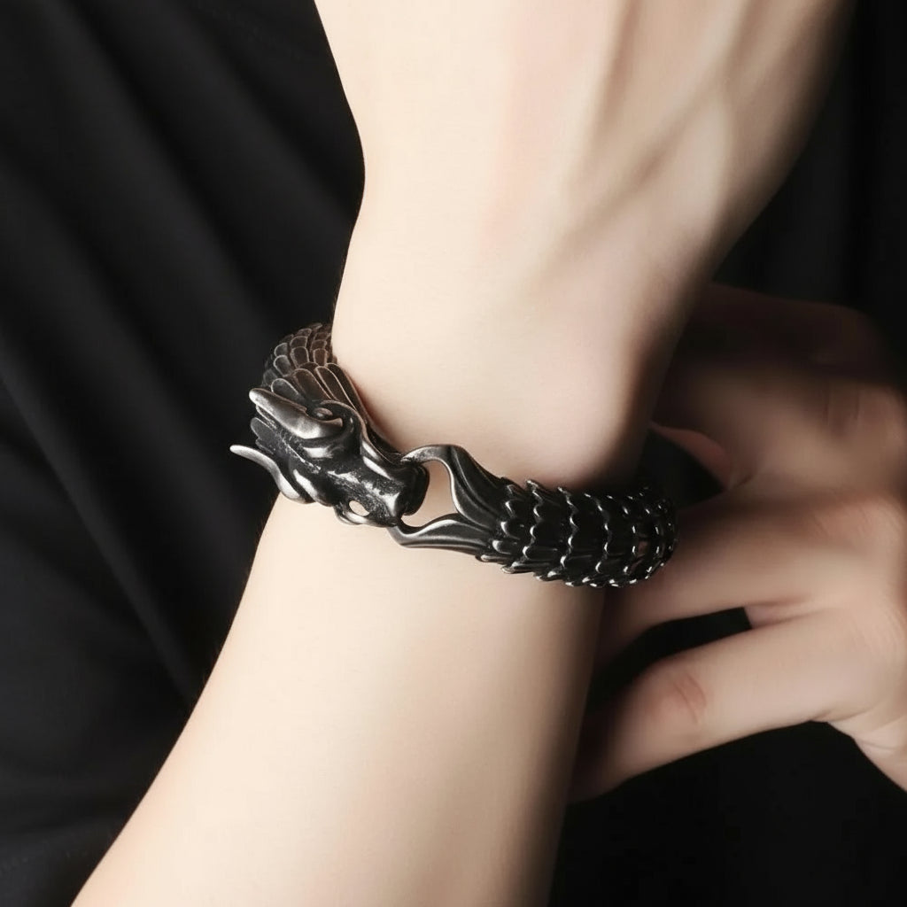 Punk Dragon Amulet Bracelet-Evani Naomi Jewelry