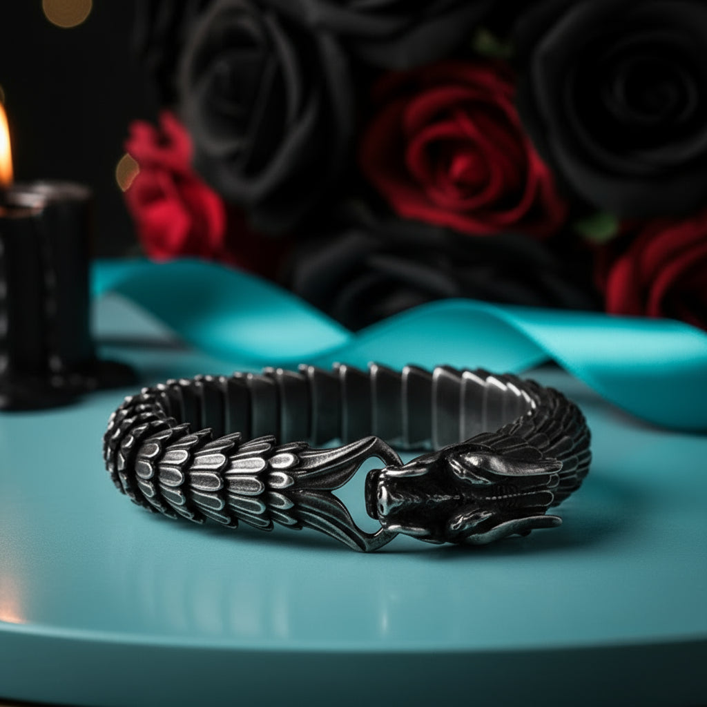 Punk Dragon Amulet Bracelet-Evani Naomi Jewelry