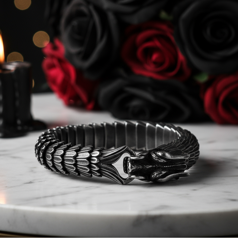 Punk Dragon Amulet Bracelet-Evani Naomi Jewelry