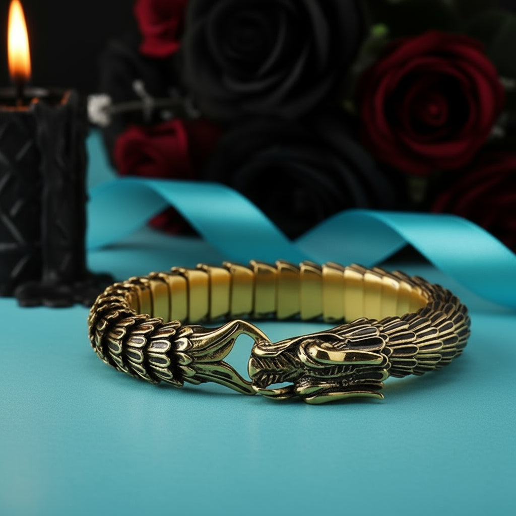 Punk Dragon Amulet Bracelet-Evani Naomi Jewelry