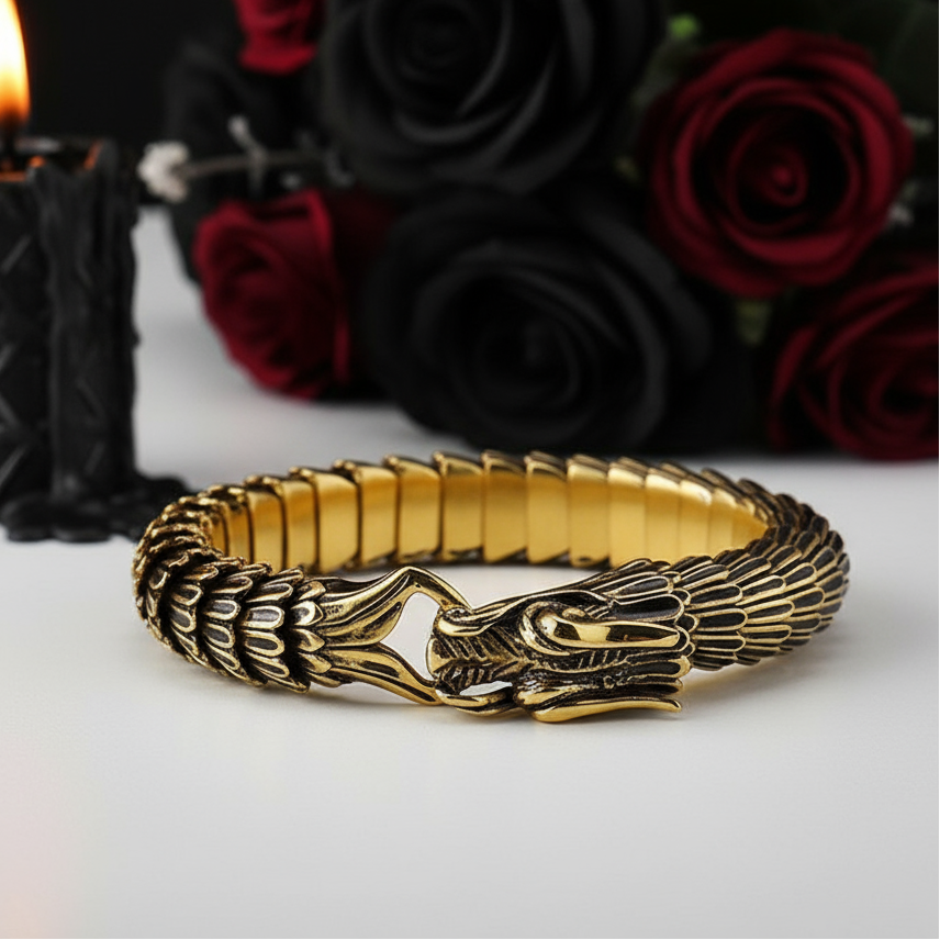 Punk Dragon Amulet Bracelet-Evani Naomi Jewelry