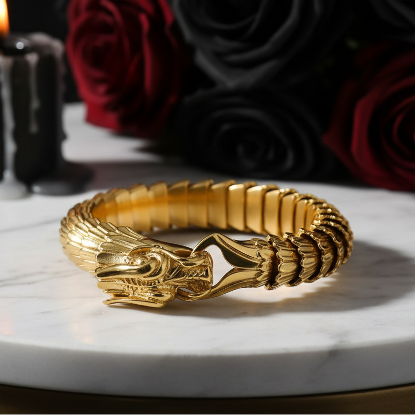 Punk Dragon Amulet Bracelet-Evani Naomi Jewelry