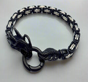 Punk Dragon Byzantine Double Link Chain Bracelet-Evani Naomi Jewelry