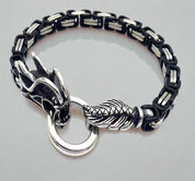 Punk Dragon Byzantine Double Link Chain Bracelet-Evani Naomi Jewelry
