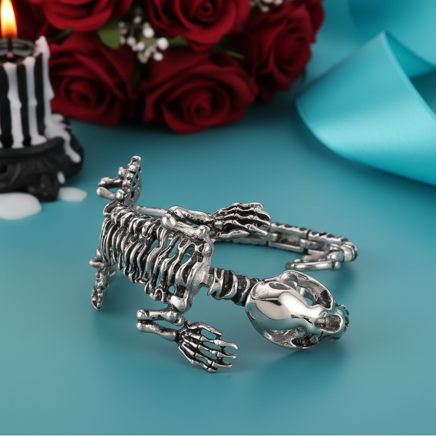 Punk Skeleton Chunky Bracelet-Evani Naomi Jewelry