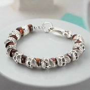 Punk Skull Beaded Gothic Bracelet-Evani Naomi Jewelry