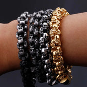 Punk Skull Link Chain Bracelet-Evani Naomi Jewelry