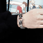 Punk Skull Mesh Chain Bracelet-Evani Naomi Jewelry