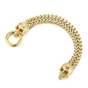 Punk Skull Mesh Chain Bracelet-Evani Naomi Jewelry