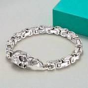 Punk Skull Skeleton Rolo Chain Bracelet-Evani Naomi Jewelry