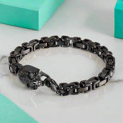 Punk Skull Skeleton Rolo Chain Bracelet-Evani Naomi Jewelry
