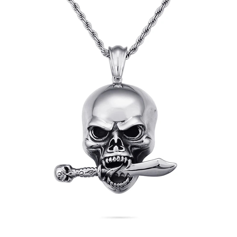 Punk Skull Viking Men's Necklace Series-Evani Naomi Jewelry