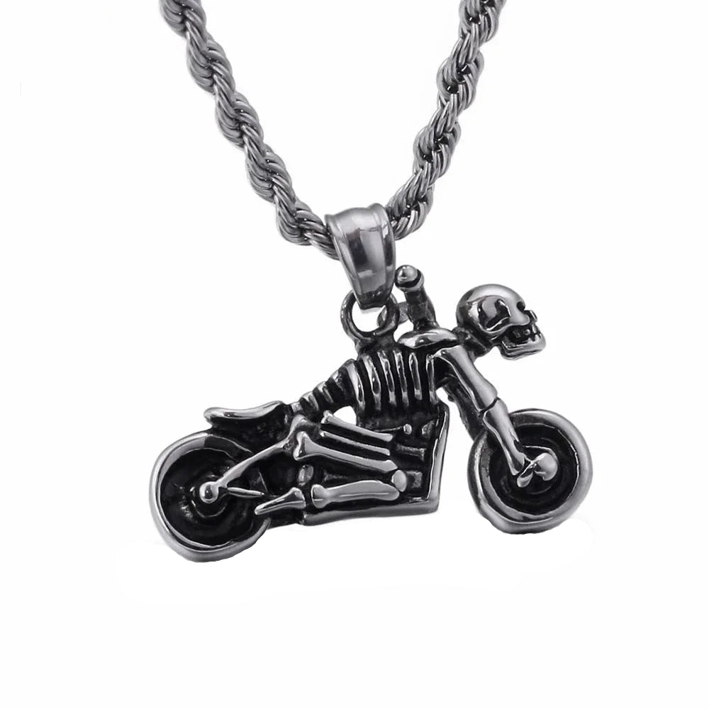 Punk Skull Viking Men's Necklace Series-Evani Naomi Jewelry