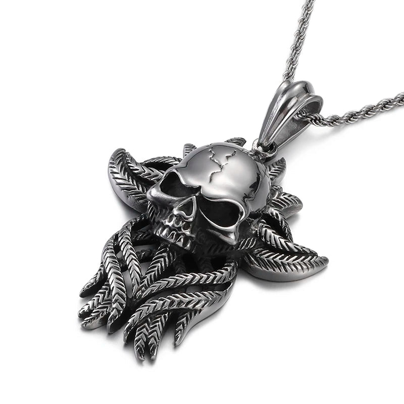 Punk Skull Viking Men's Necklace Series-Evani Naomi Jewelry