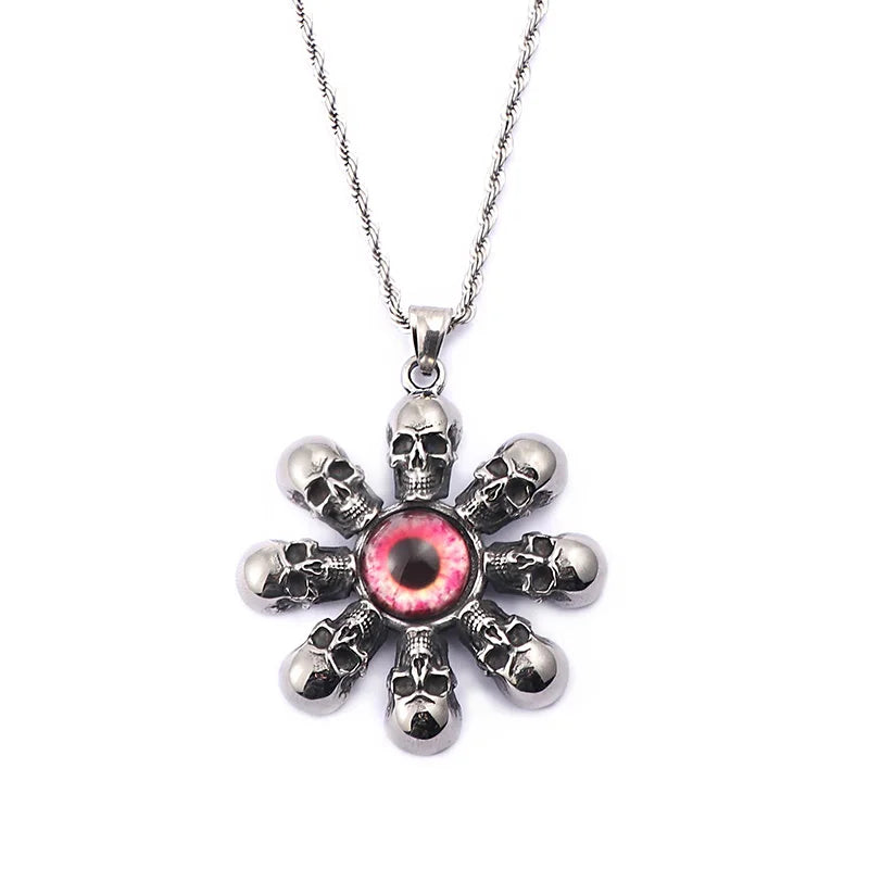 Punk Skull Viking Men's Necklace Series-Evani Naomi Jewelry