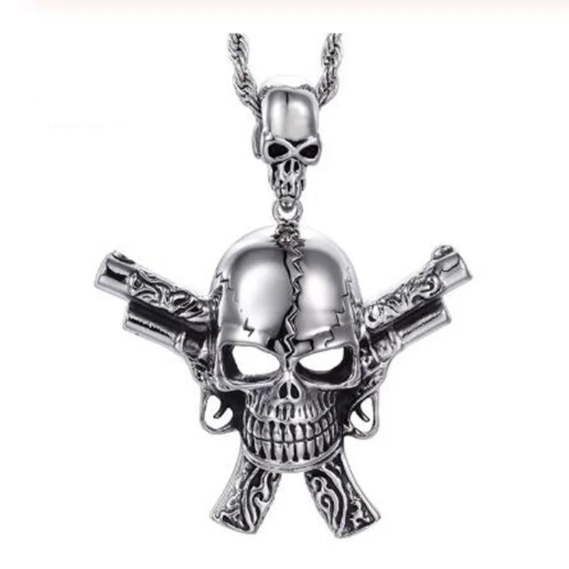 Punk Skull Viking Men's Necklace Series-Evani Naomi Jewelry