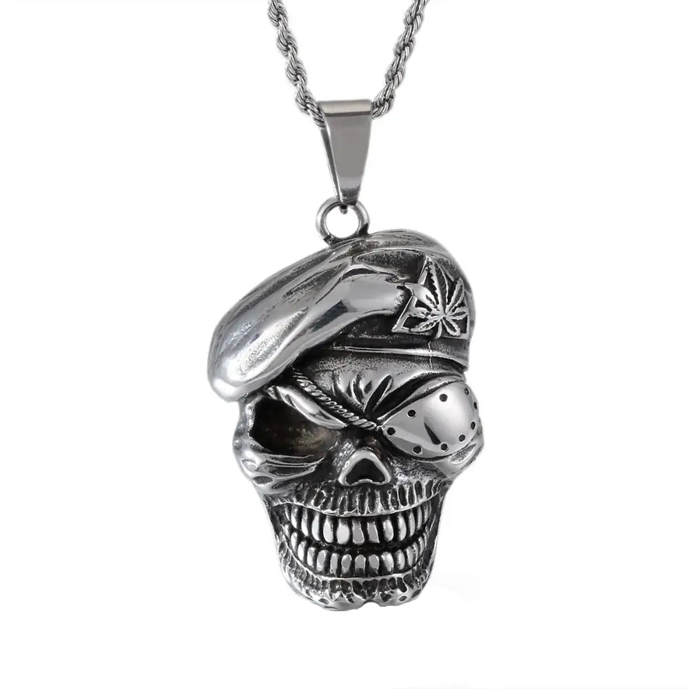 Punk Skull Viking Men's Necklace Series-Evani Naomi Jewelry