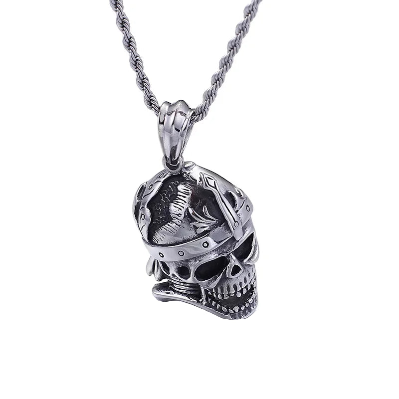 Punk Skull Viking Men's Necklace Series-Evani Naomi Jewelry