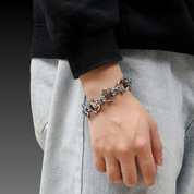 Punk Style Barbed Skull & Men's Star Bracelet-Evani Naomi Jewelry