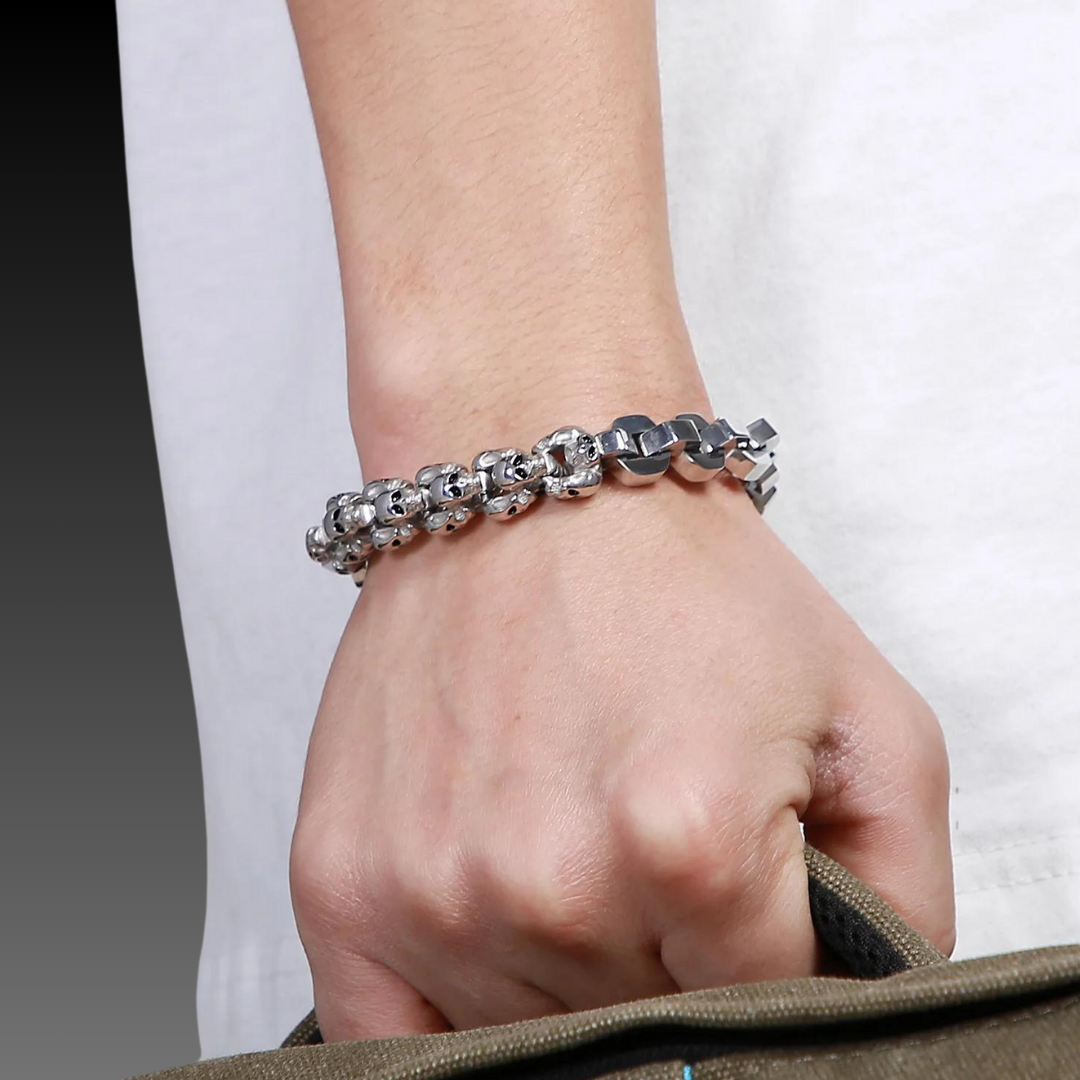 Punk Style Skull Chain Bracelet-Evani Naomi Jewelry