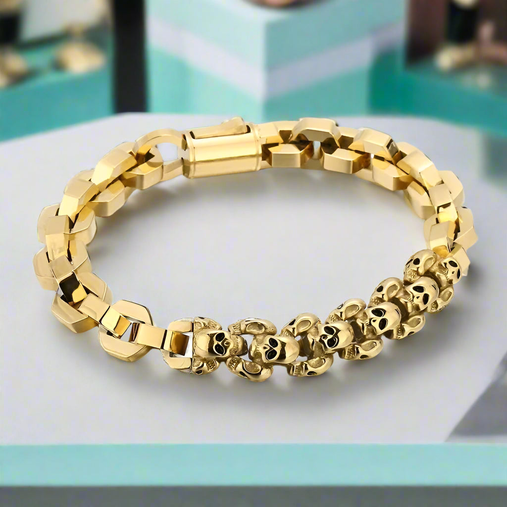 Punk Style Skull Chain Bracelet-Evani Naomi Jewelry