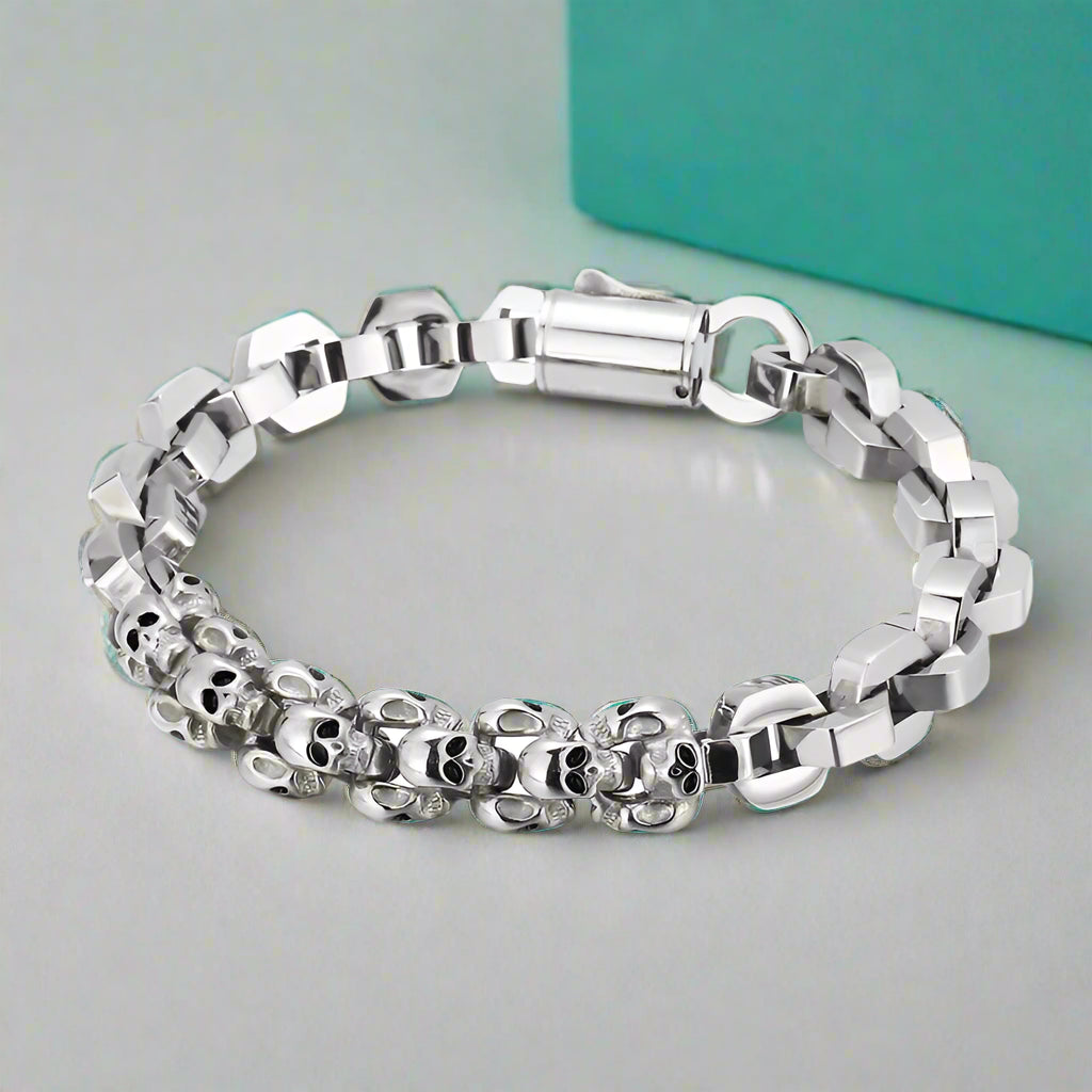 Punk Style Skull Chain Bracelet-Evani Naomi Jewelry