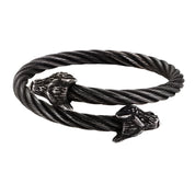 Punk Viking Wolf Wire Style Cuff Bracelet-Evani Naomi Jewelry