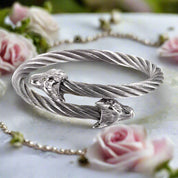 Punk Viking Wolf Wire Style Cuff Bracelet-Evani Naomi Jewelry