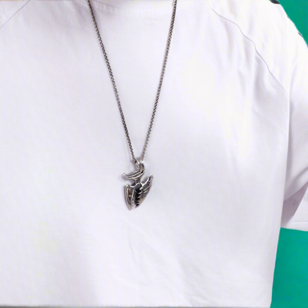 Punk Wings, Shark, & Boxing Knuckles Hip Hop Necklace-Evani Naomi Jewelry