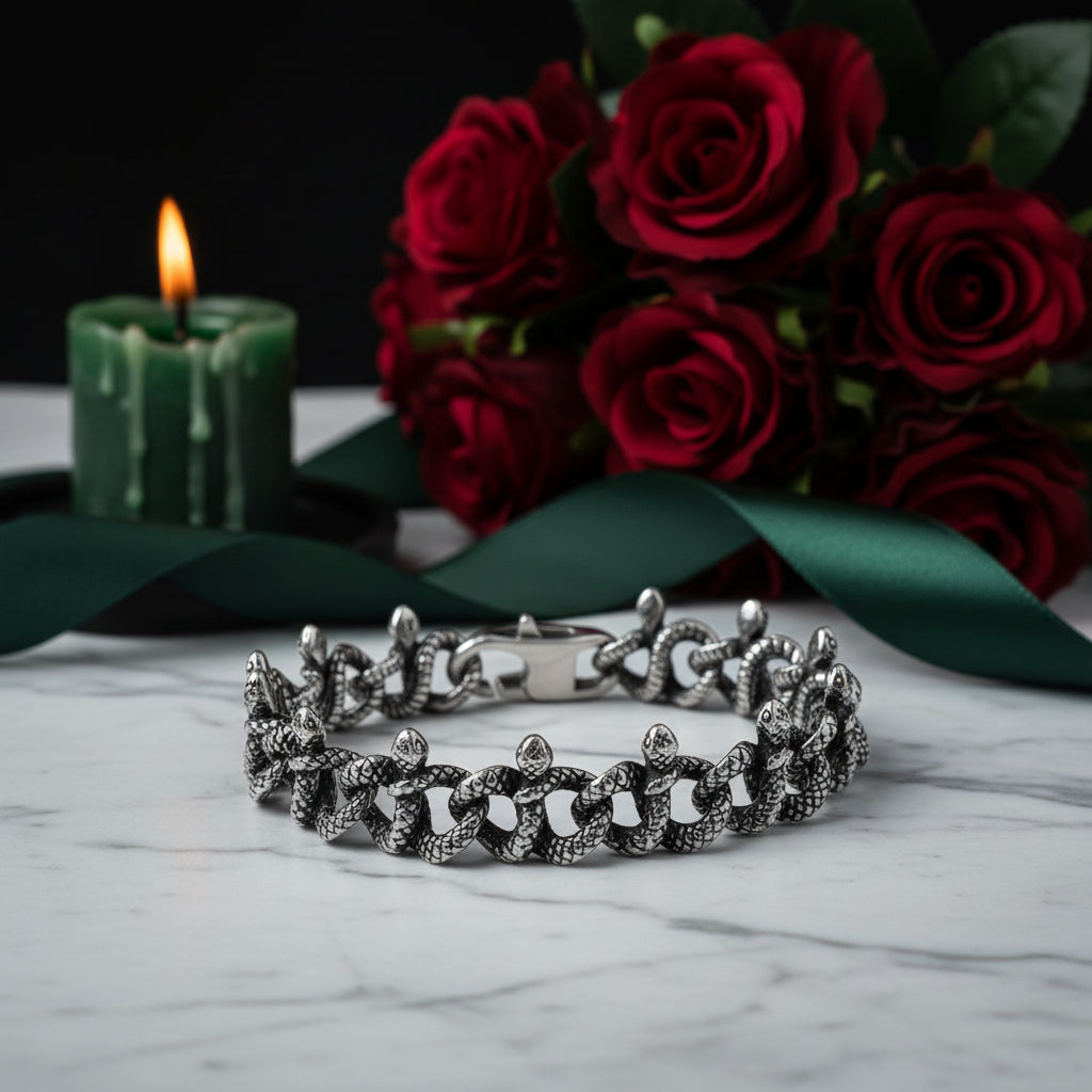Punk Wrapped Snake Vintage Bracelet-Evani Jewelry