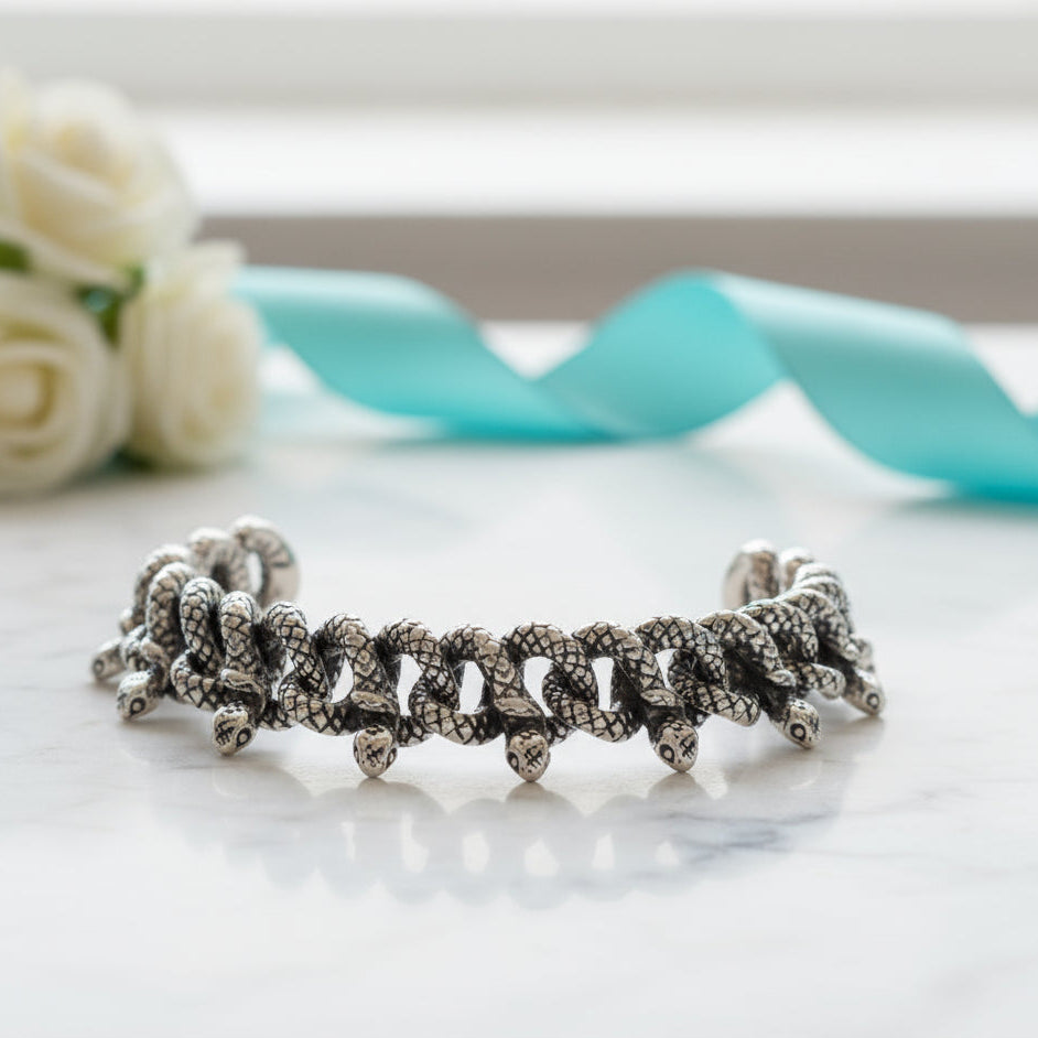 Punk Wrapped Snake Vintage Bracelet-Evani Naomi Jewelry