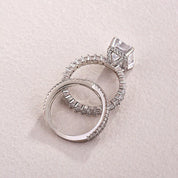 Radiant Cut 4.0ct Diamond Bridal Set-Evani Naomi Jewelry
