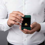 Radiant Cut 5.0ct Yellow Sapphire White Gold Engagement Ring - Evani Naomi Jewelry