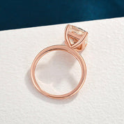 Radiant Cut Champagne Diamond Rose Gold Engagement Ring-Evani Naomi Jewelry
