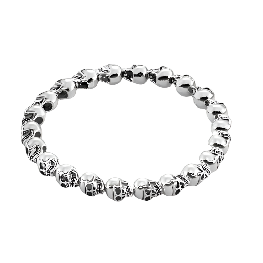 Rebel Skull Bead Gothic Bracelet-Evani Naomi Jewelry