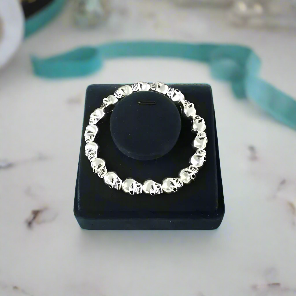 Rebel Skull Bead Gothic Bracelet-Evani Naomi Jewelry