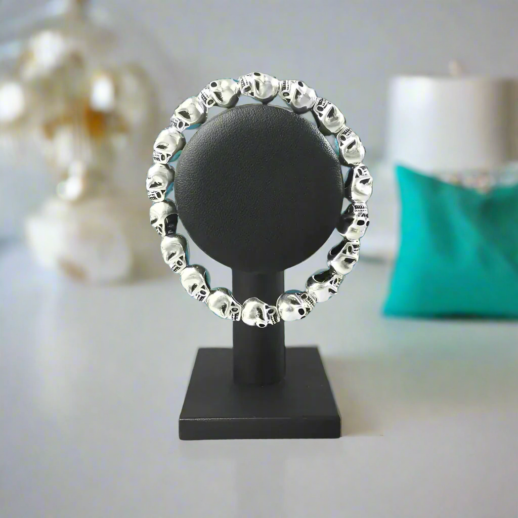 Rebel Skull Bead Gothic Bracelet-Evani Naomi Jewelry
